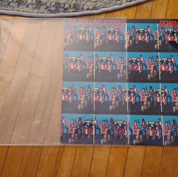 The Rolling Stones Rewind 1971-1984 vintage vinyl record. Black yellow LP FAIR - Picture 7 of 9